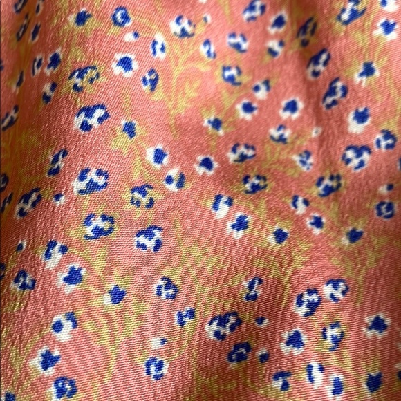 Sugar & Salt Peach Floral Pink Mini Dress, Size S - Picture 6 of 7